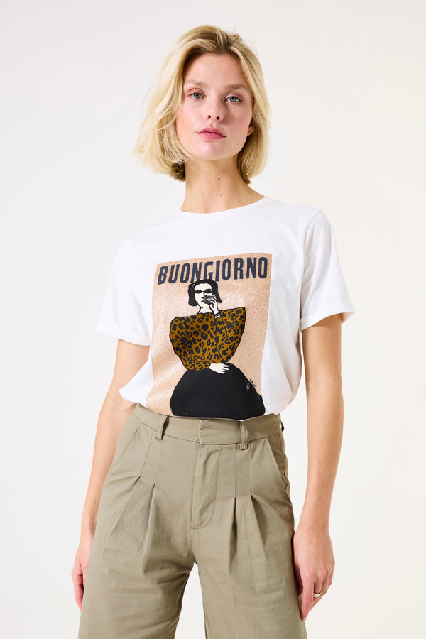 Tee shirt blanc cassé