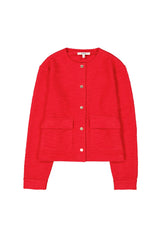 Veste texturée rouge