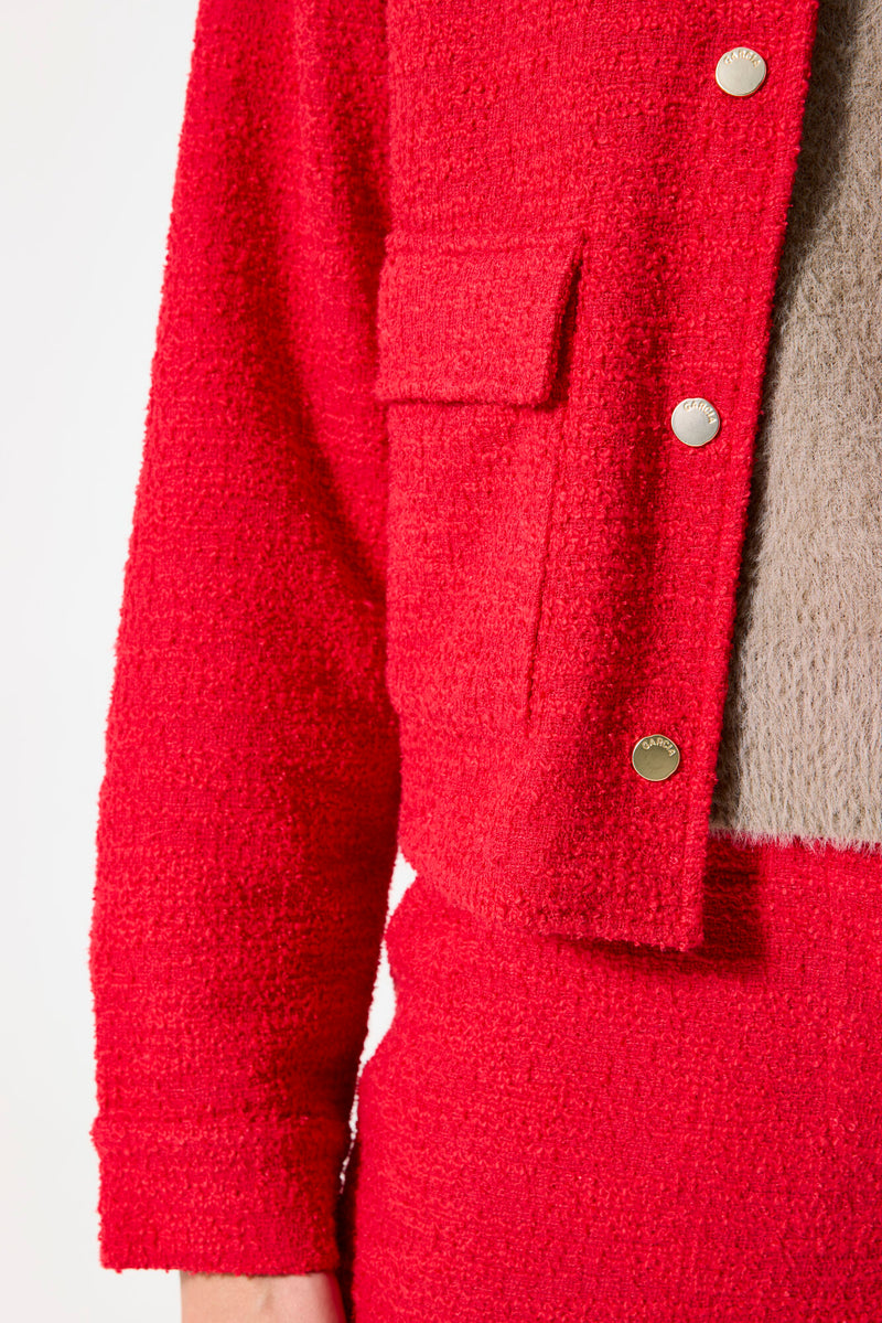 Veste texturée rouge
