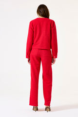 Veste texturée rouge