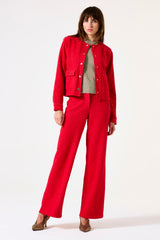 Veste texturée rouge
