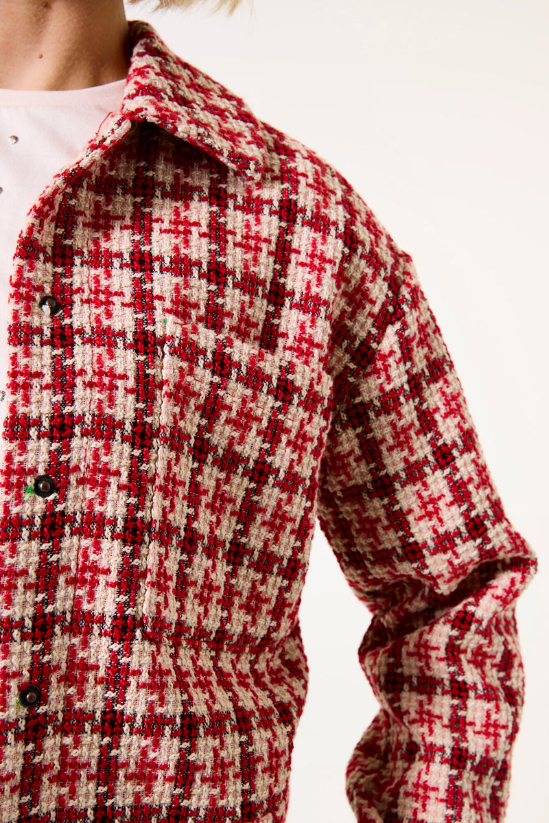 Veste en tweed à carreaux