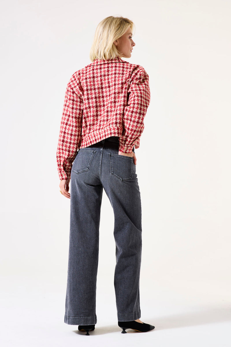 Veste en tweed à carreaux