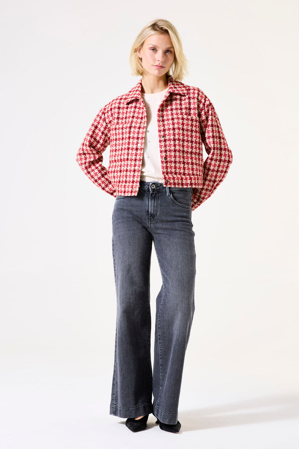 Veste en tweed à carreaux
