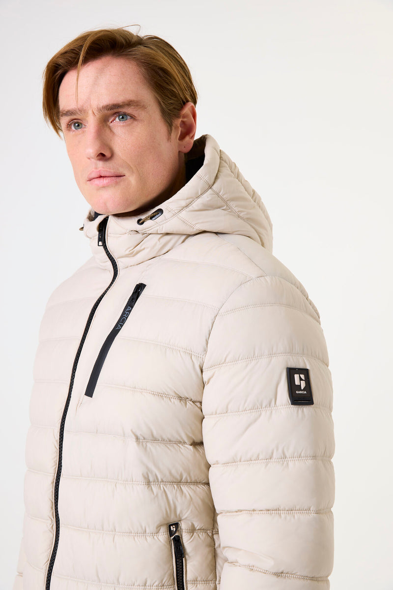 Doudoune blanc cassé