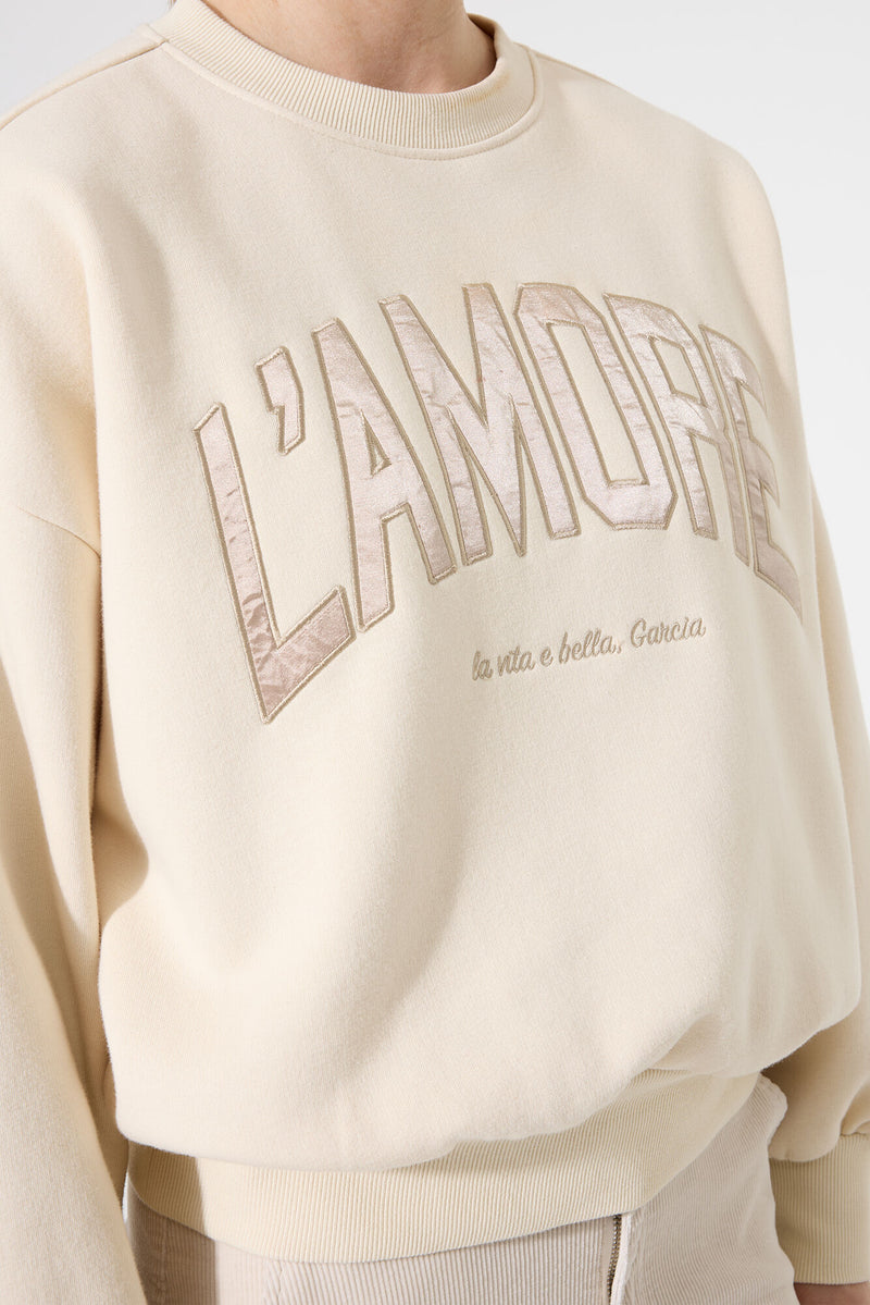 Sweat blanc cassé