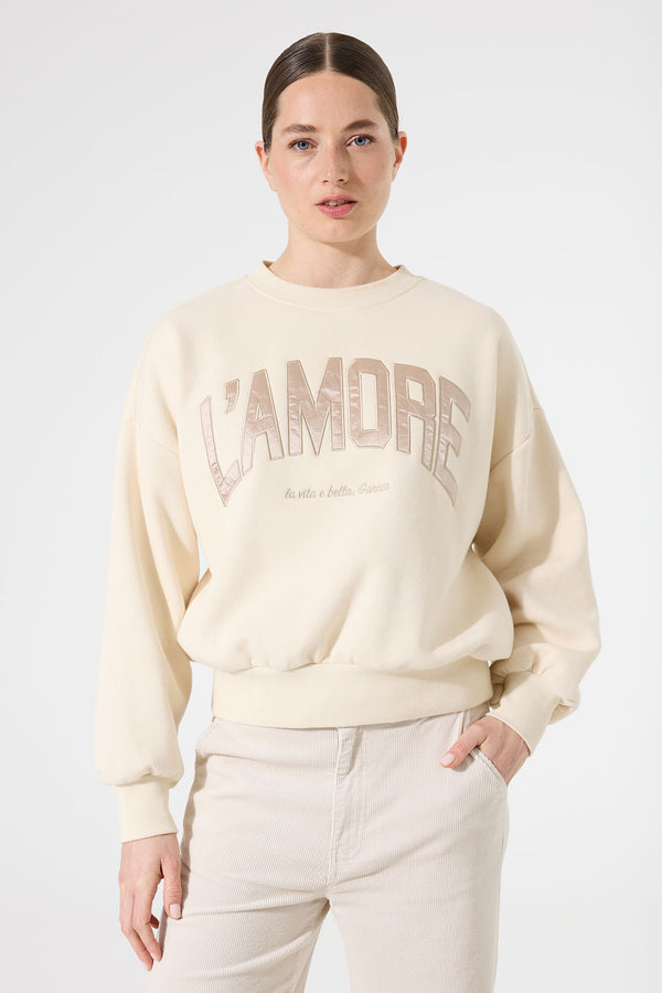 Sweat blanc cassé