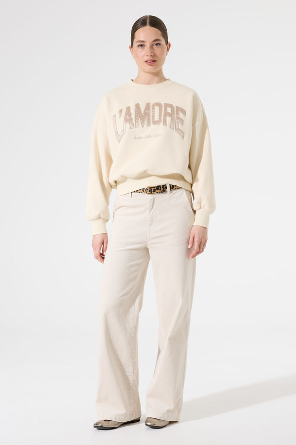 Sweat blanc cassé
