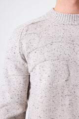 Pull beige moucheté