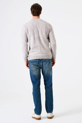 Pull beige moucheté