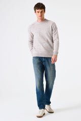 Pull beige moucheté