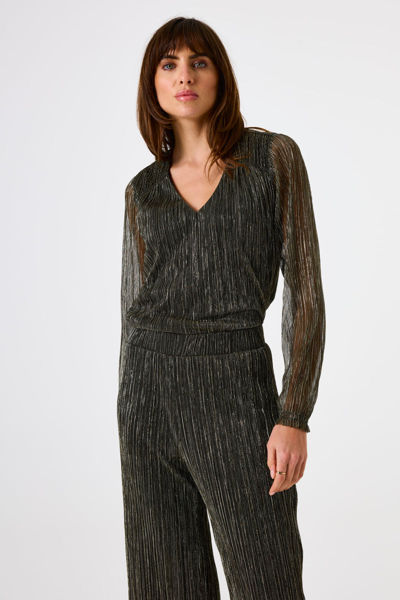 Blouse noire avec lurex