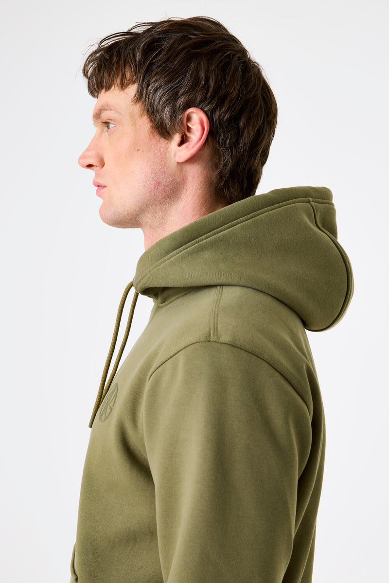 Sweat à capuche kaki