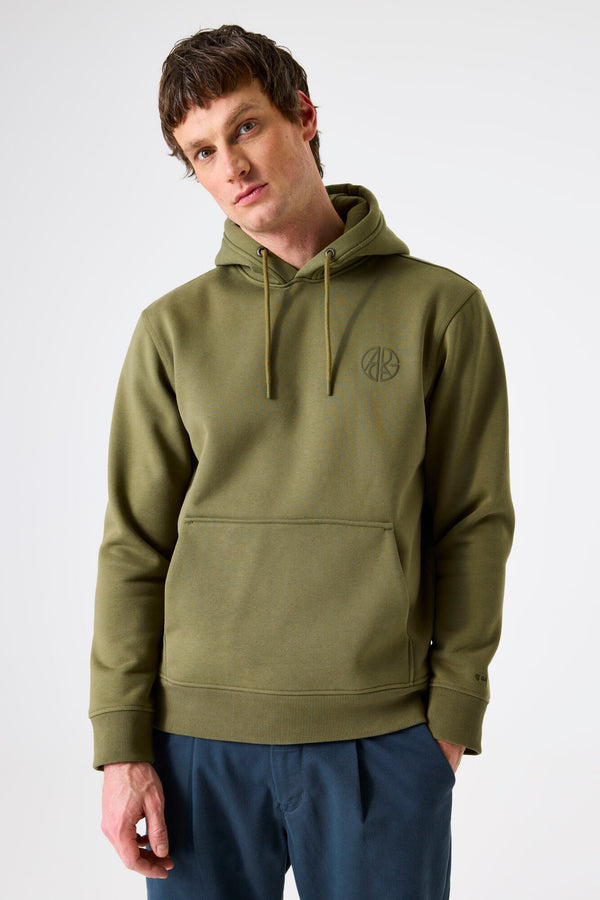 Sweat à capuche kaki