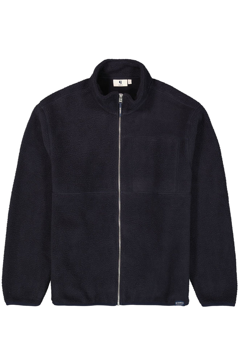 Veste teddy bleu foncé