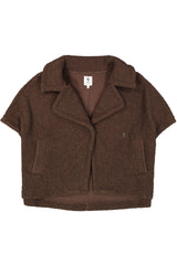 Veste en peluche marron