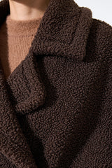 Veste en peluche marron