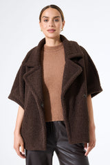 Veste en peluche marron