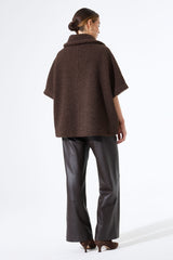 Veste en peluche marron