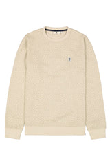 Sweat imprimé beige