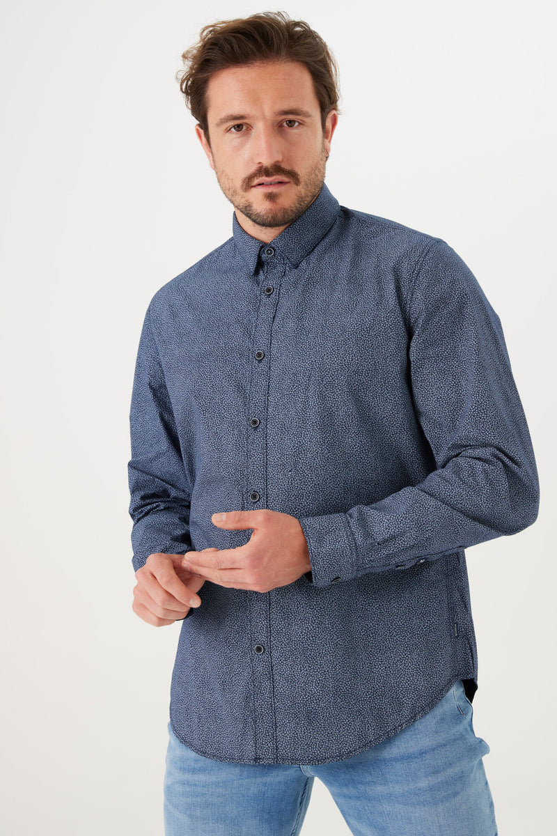 Chemise bleu foncé