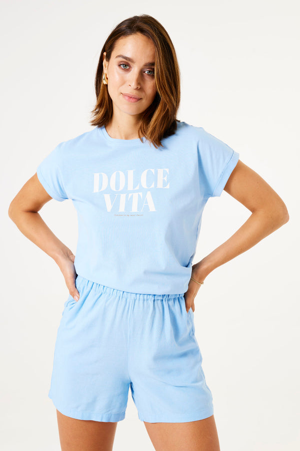 Tee-shirt bleu clair
