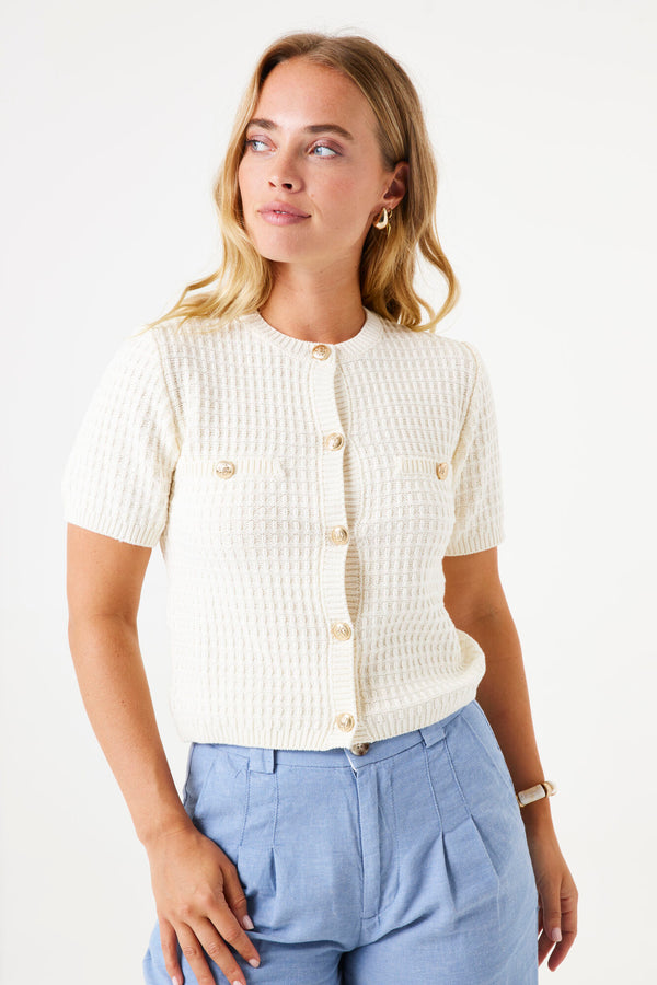 Cardigan blanc cassé