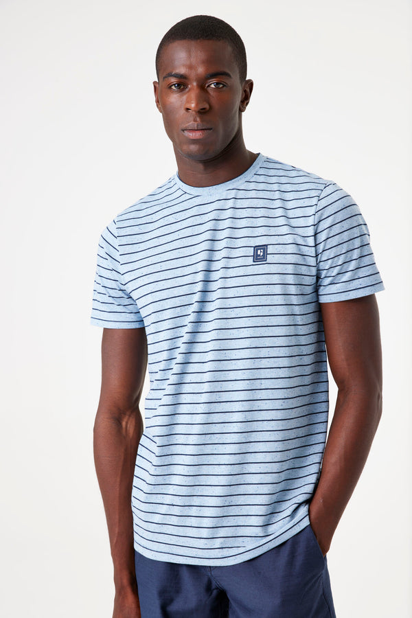 Tee-shirt rayé bleu