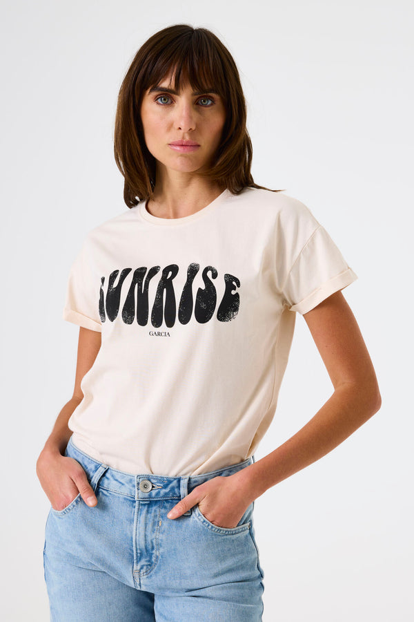 Tee-shirt blanc cassé