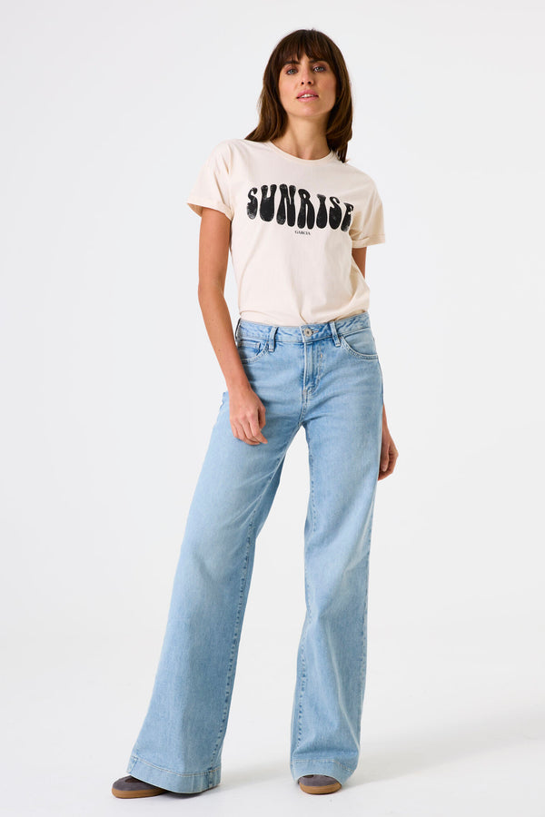 Tee-shirt blanc cassé