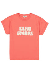 Tee shirt rose corail