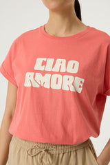 Tee shirt rose corail