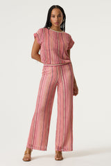 Pantalon à motifs