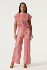 Pantalon à motifs
