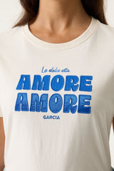 Tee shirt blanc cassé