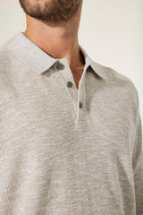Polo en maille beige