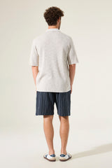 Polo en maille beige