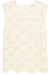 Top blanc cassé