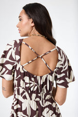 Robe motif marron