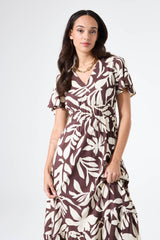 Robe motif marron