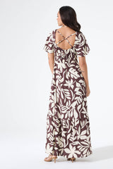 Robe motif marron