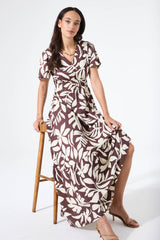 Robe motif marron