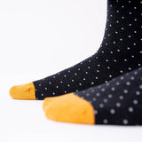 Chaussettes en coton peigné Square - Poivre