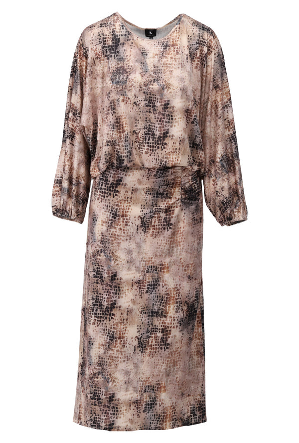 Robe imprimé beige