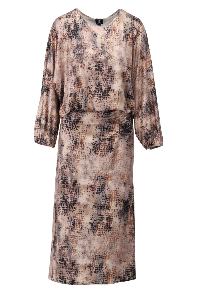 Robe imprimé beige
