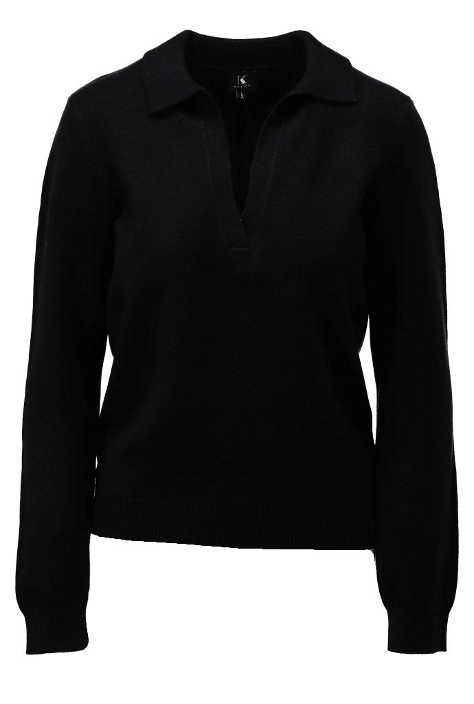 Pull col polo noir