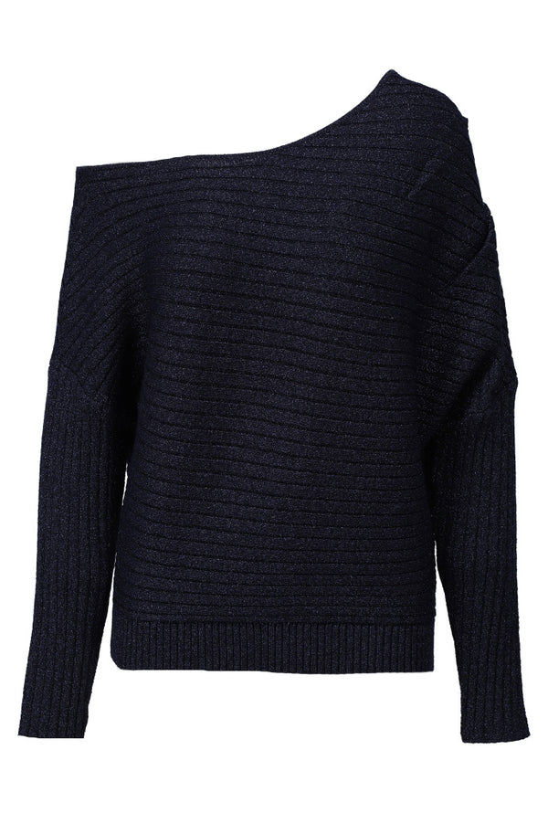 Pull bleu avec lurex