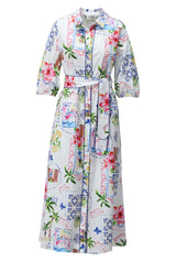 Robe longue imprimée