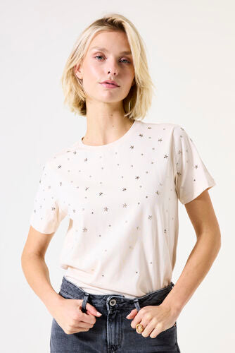 Tee-shirt blanc cassé