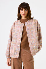 Veste en tweed à carreaux